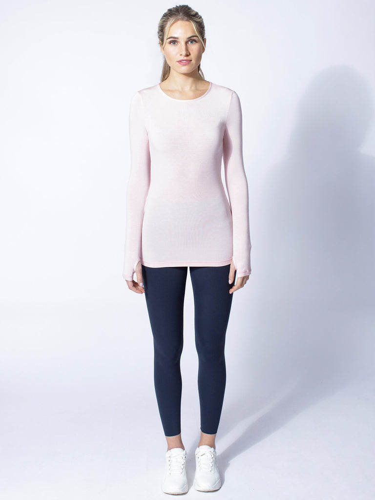 PETAL LONG SLEEVE TEE, BALLET PINK