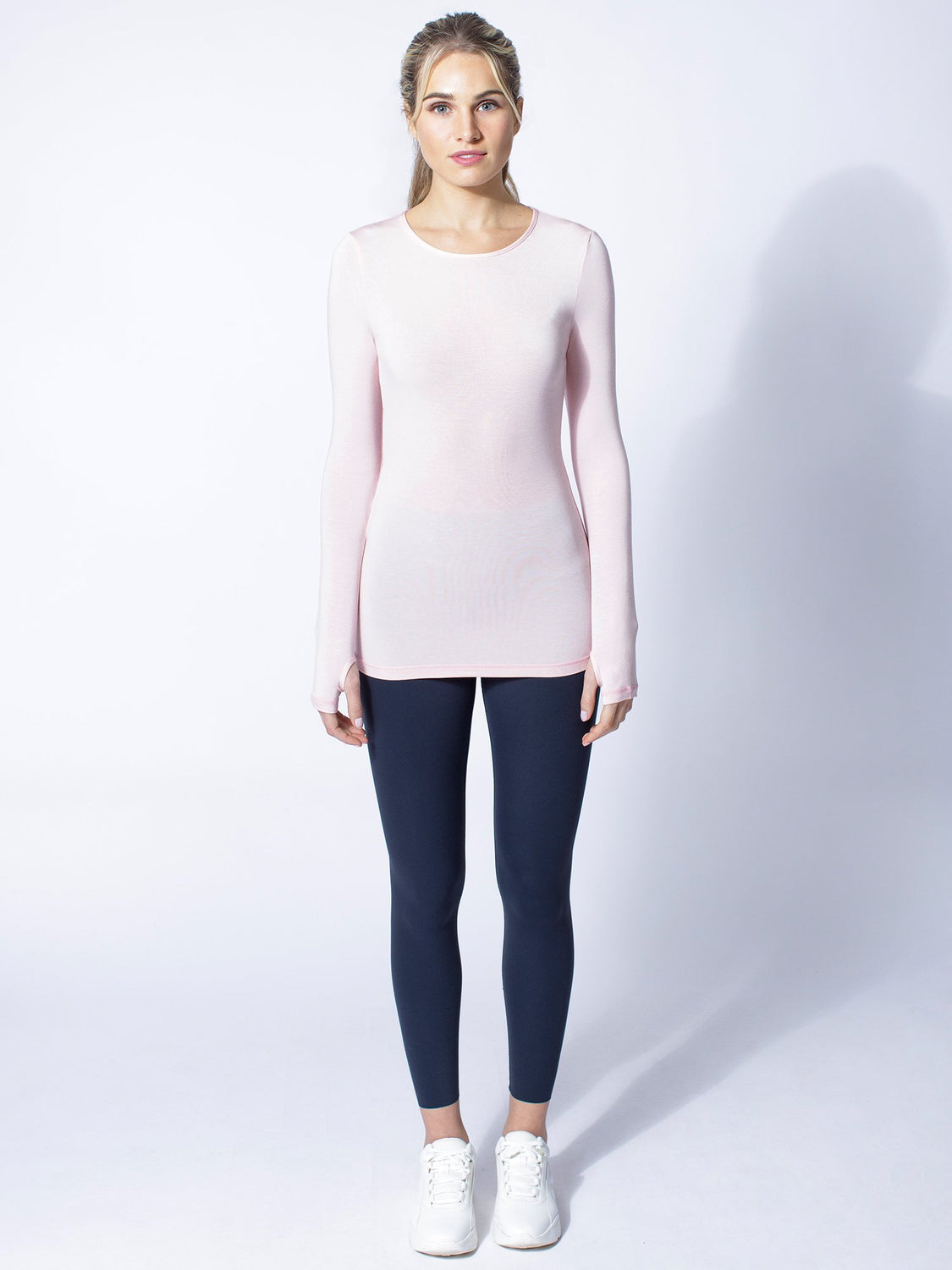 PETAL LONG SLEEVE TEE, BALLET PINK