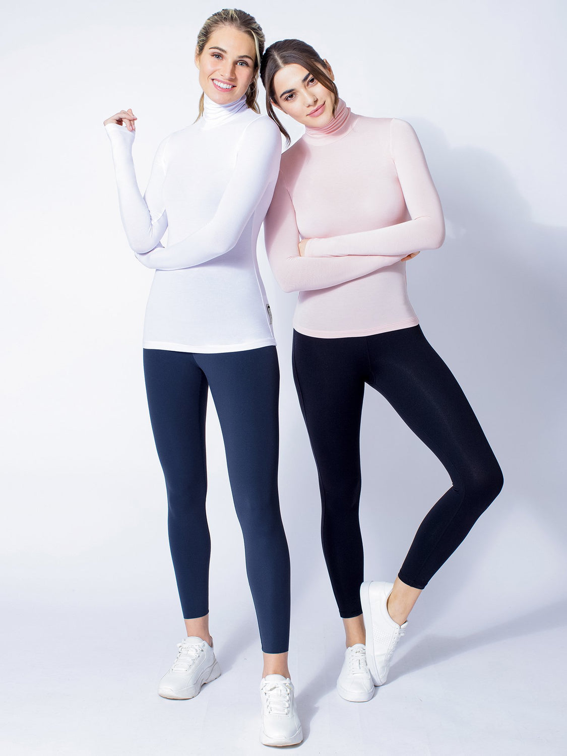 TURTLENECK TOP, BALLET PINK