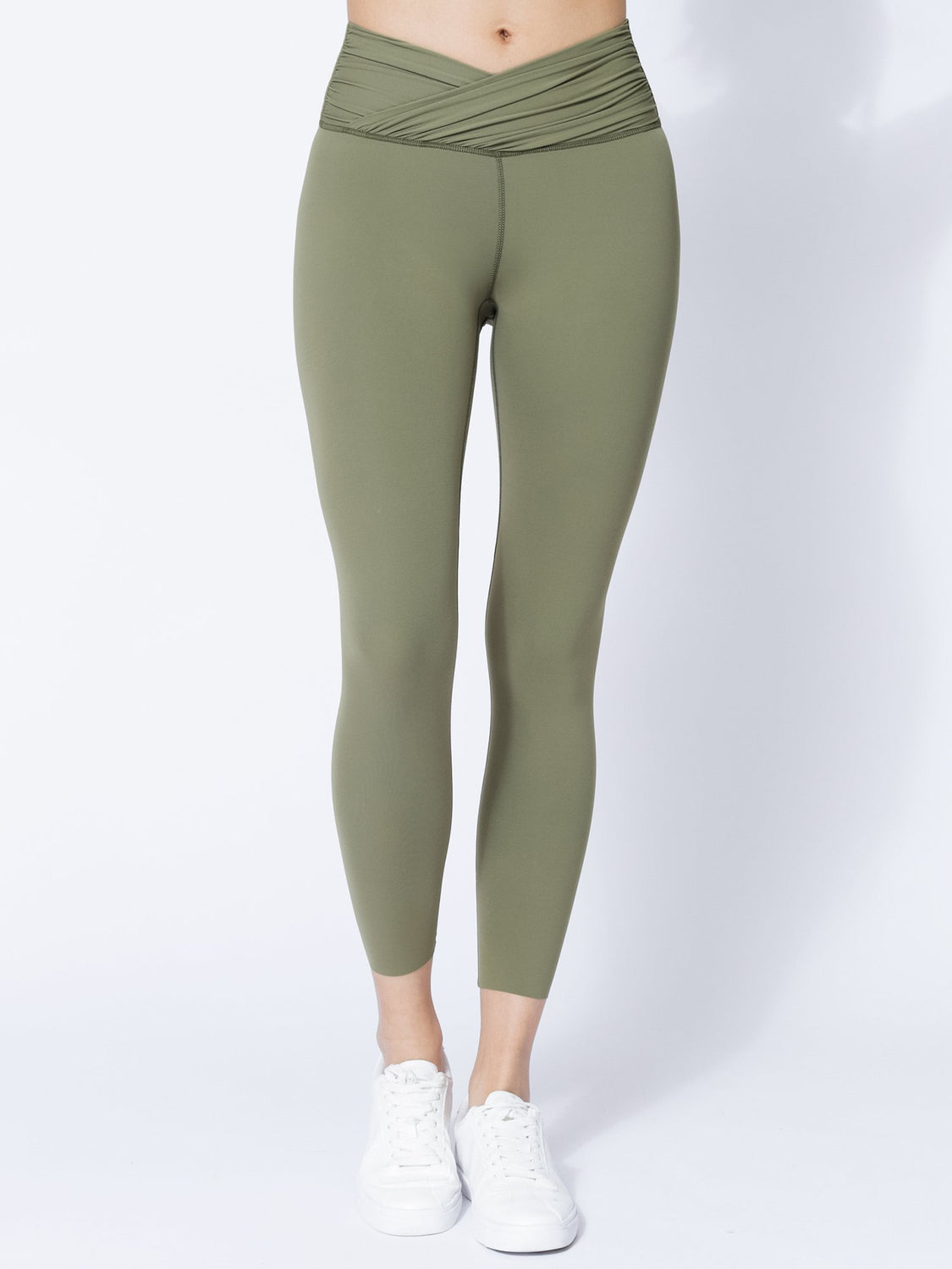 NUDE WRAP ANKLE CROPS, SAGE