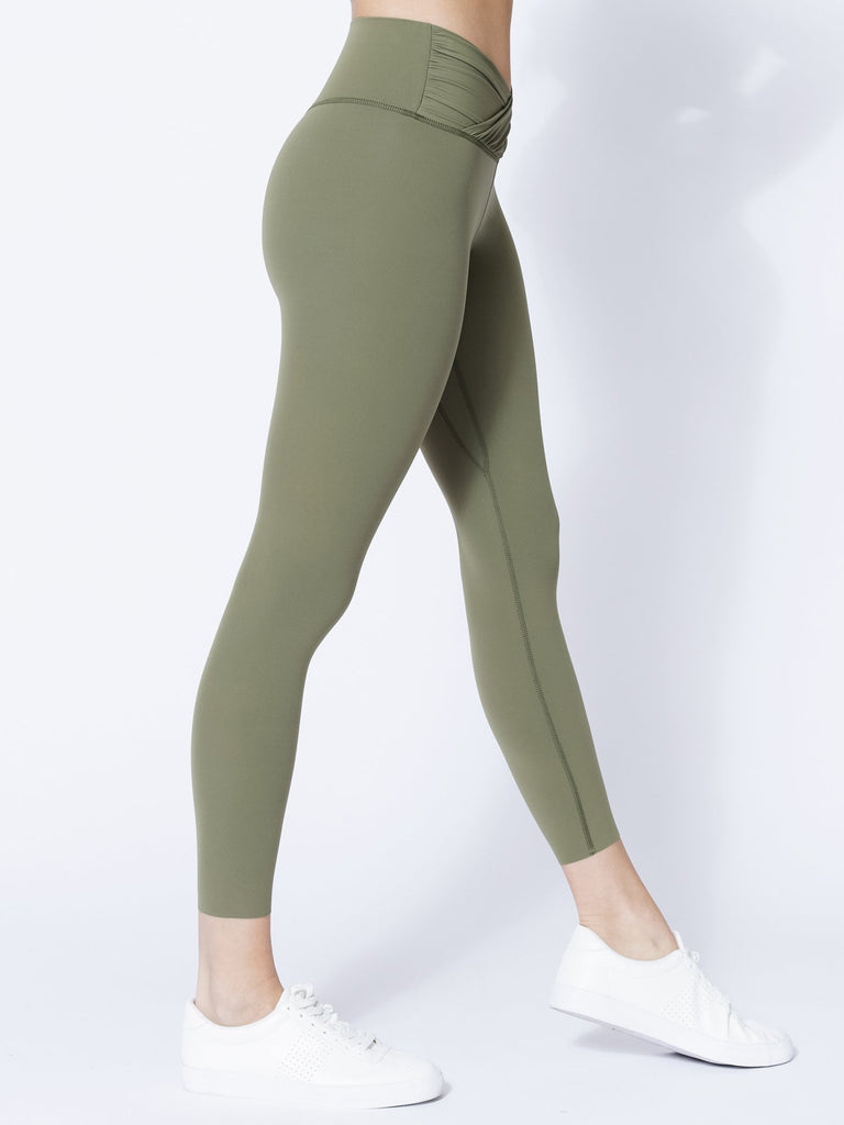 NUDE WRAP ANKLE CROPS, SAGE