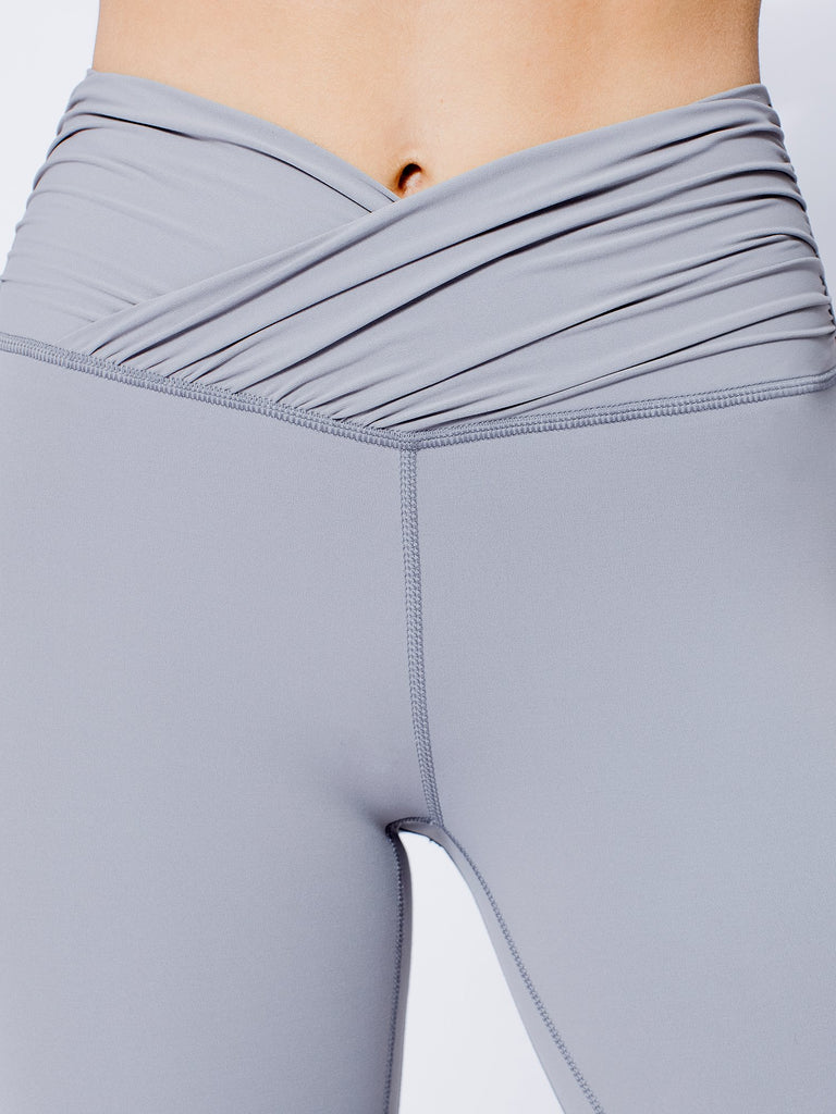 NUDE WRAP ANKLE CROPS, LUNAR GREY