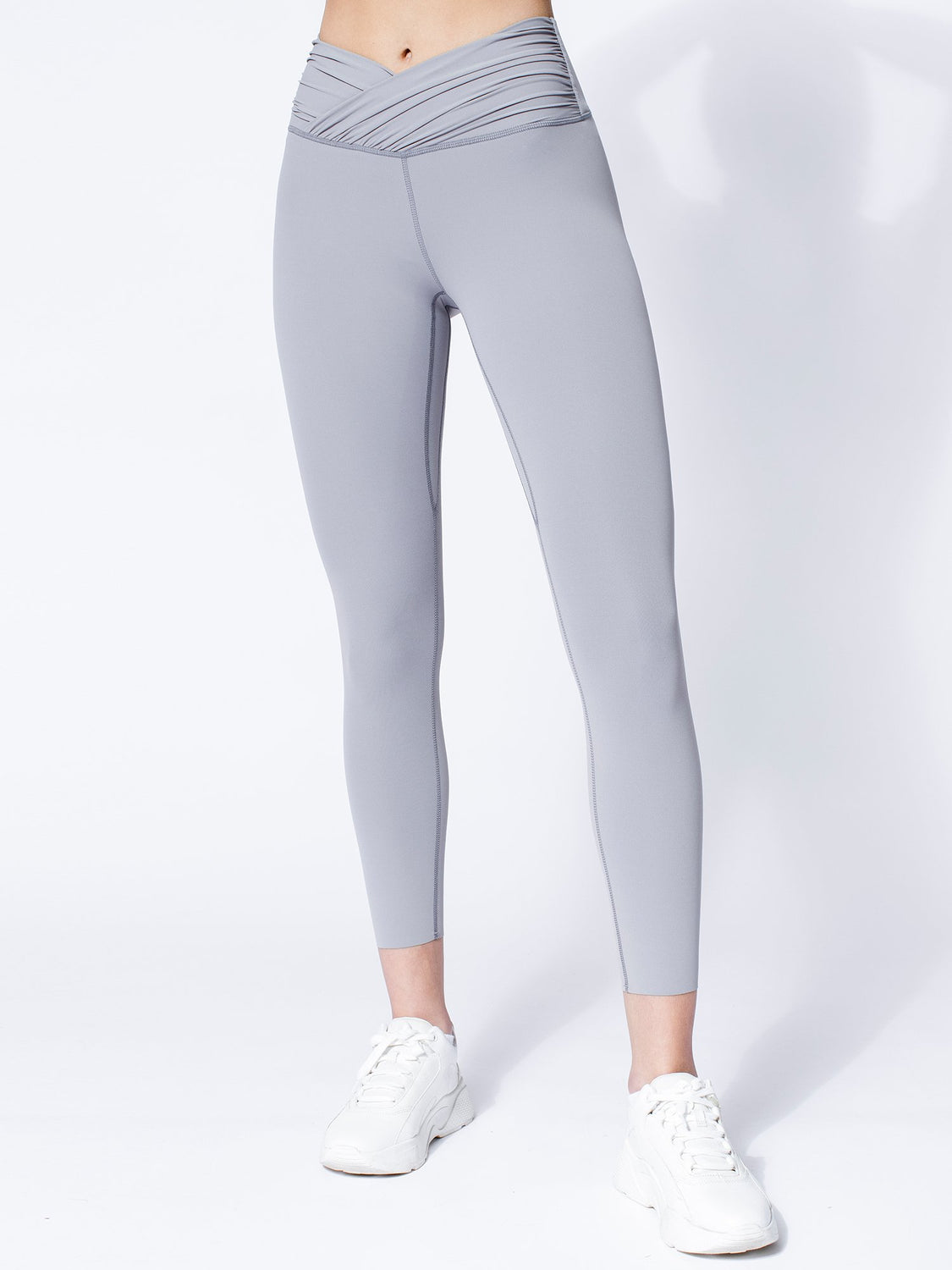 NUDE WRAP ANKLE CROPS, LUNAR GREY