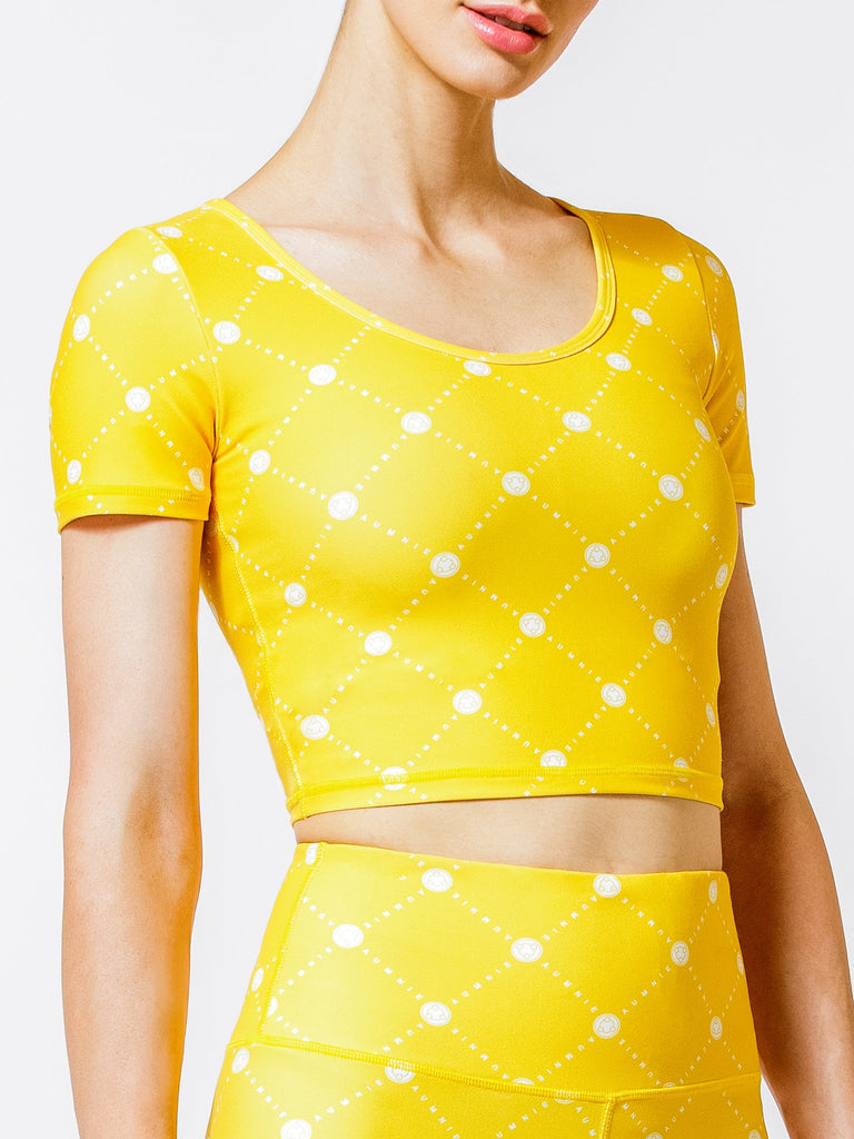 BOLD CROPPED TEE, YELLOW GALLERIA