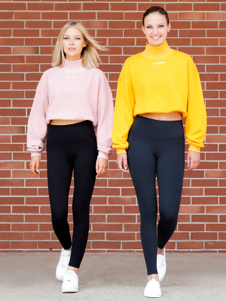 CT MOCK NECK SWEATSHIRT, YELLOW