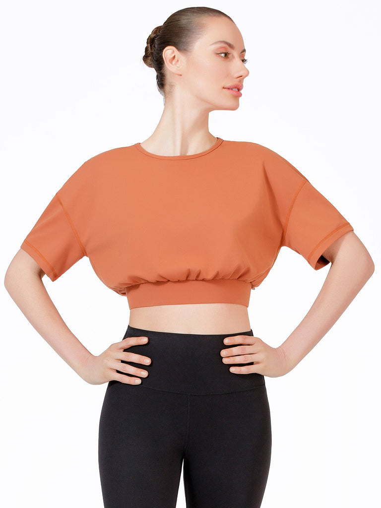 CAREFREE CROPPED TEE, MAPLE