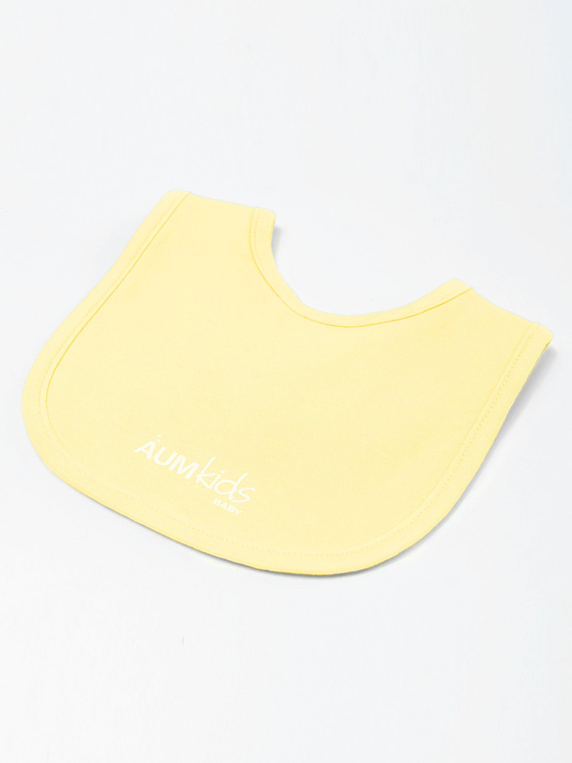 AUMkids HAPPY BABY SHORT SLEEVE ONESIE + BIB SET, YELLOW