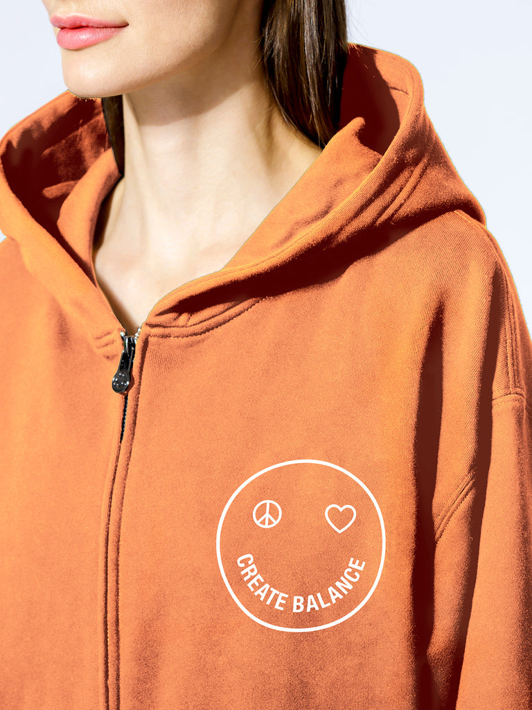 HAPPY GLOW ZIP HOODIE, SUNRISE