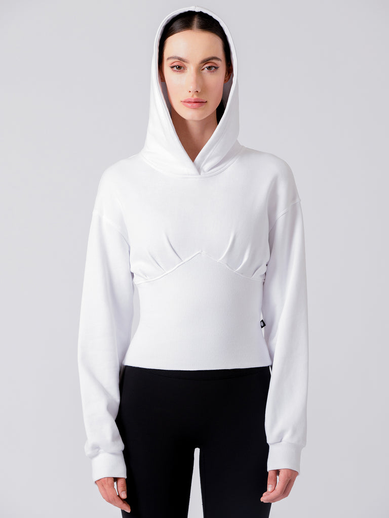 DEVI CORSET HOODIE WHITE