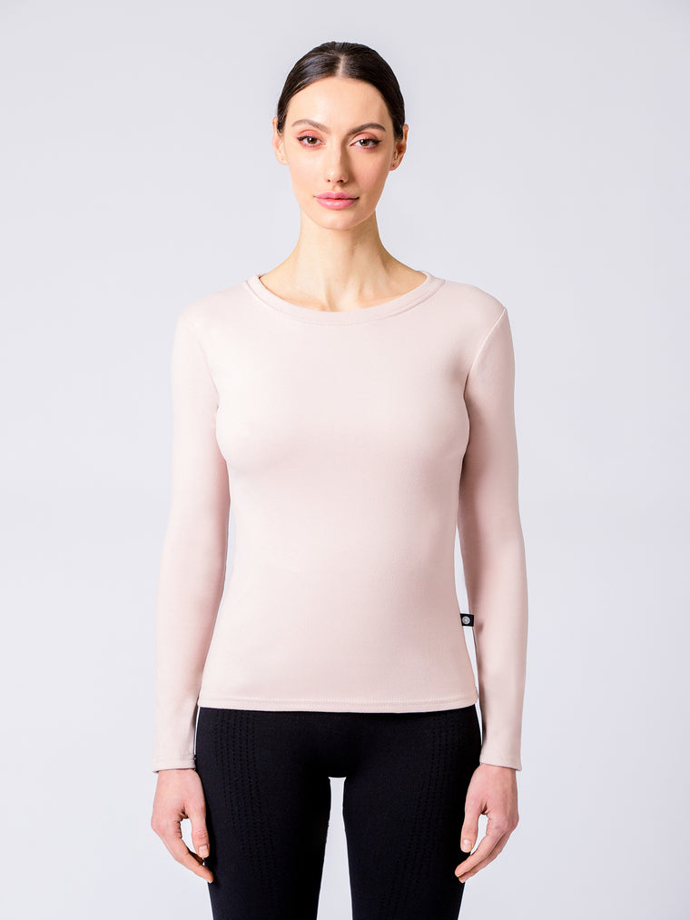 THERMAL FLEECE LONG SLEEVE TOP,CASSIAS