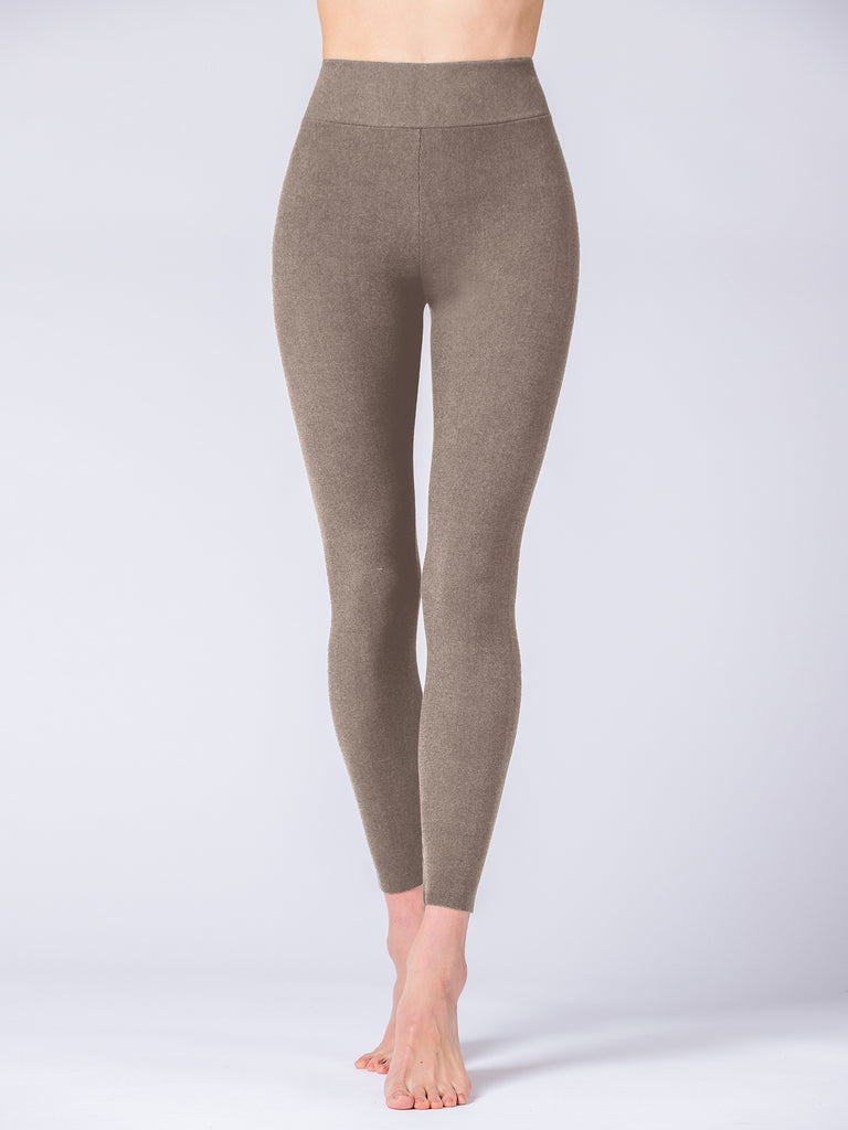 VEGAN CASHMERE SEAMLESS LEGGINGS, DESERT