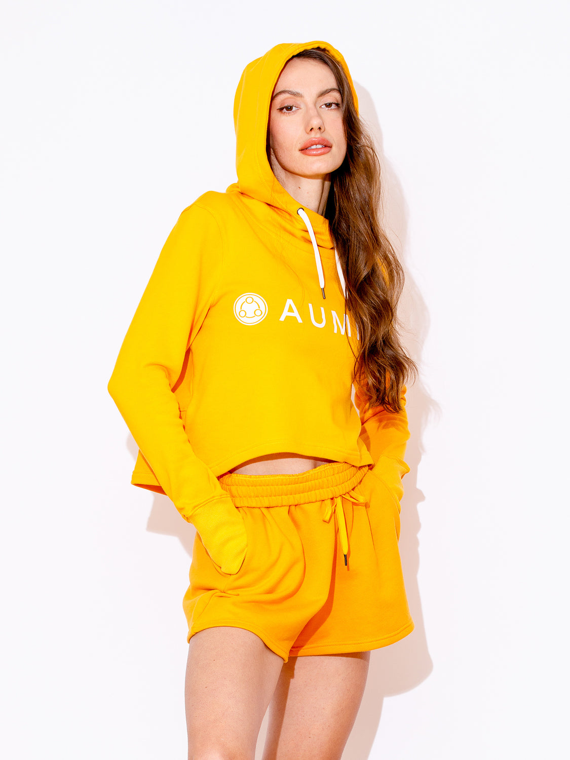 HI LO LOGO HOODIE, YELLOW