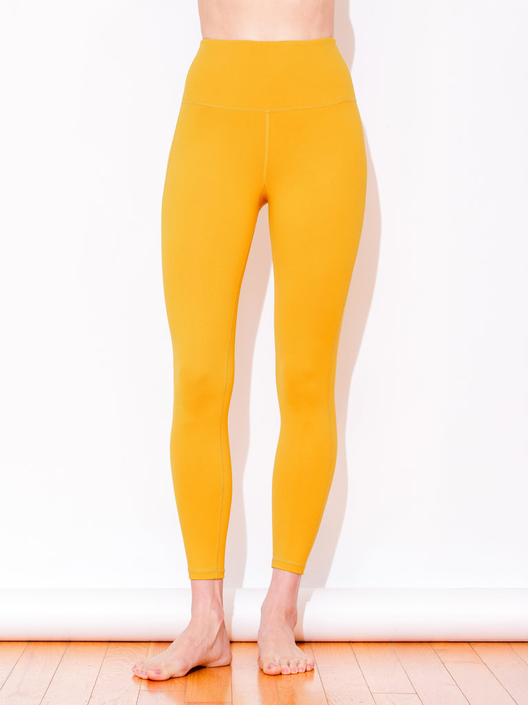 HIGH WAIST ANKLE CROPS, MARIGOLD