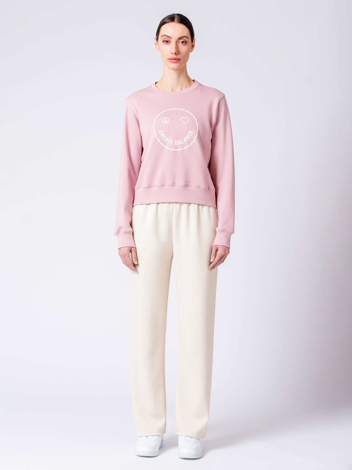 HAPPY GLOW SWEATSHIRT,PINK