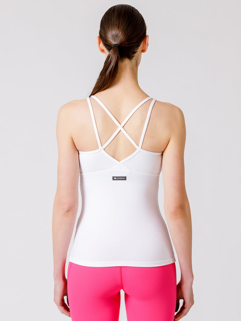 VANTAGE TANK, WHITE/WHITE MESH