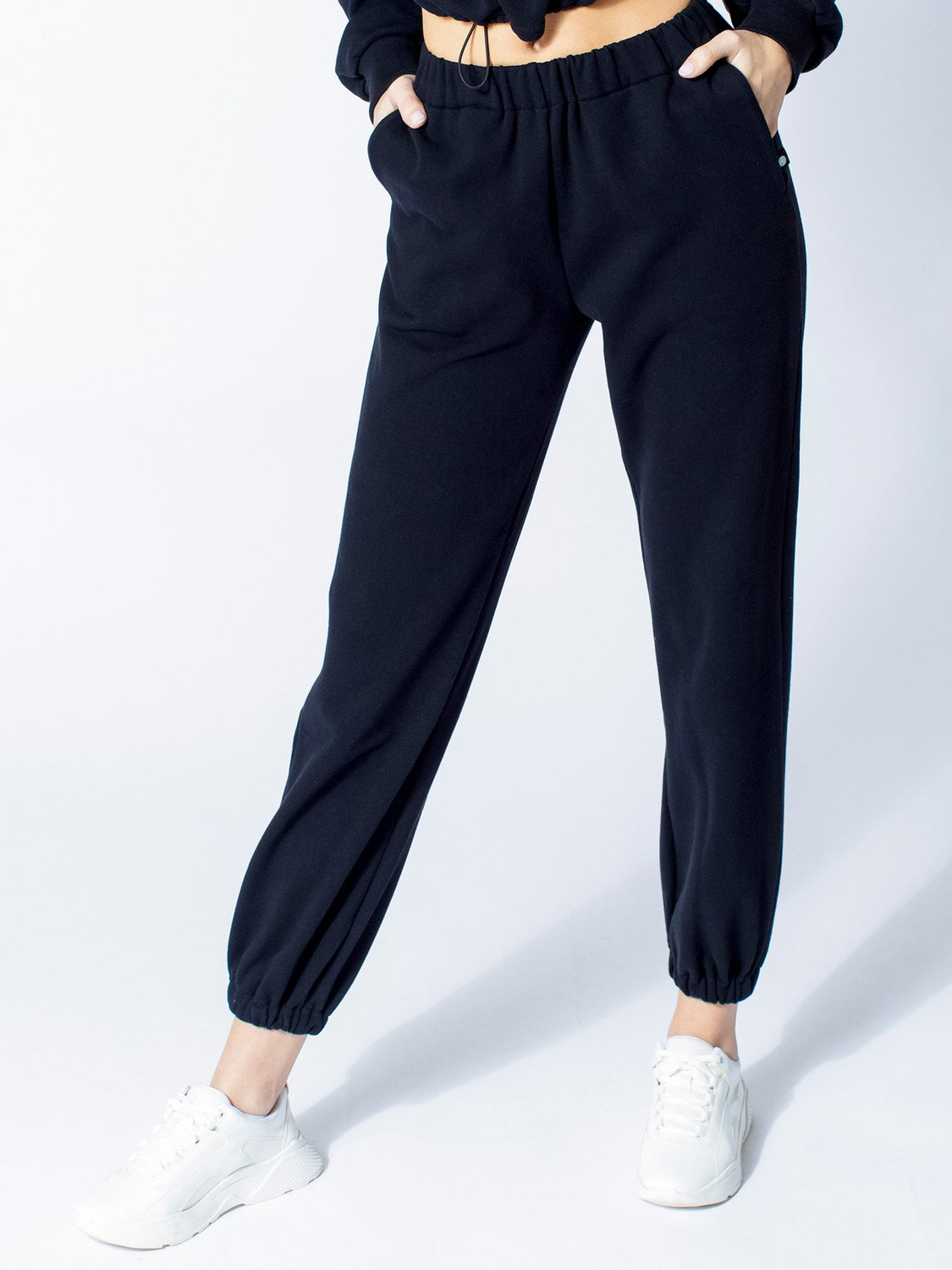 COTTON SWEATPANTS, BLACK