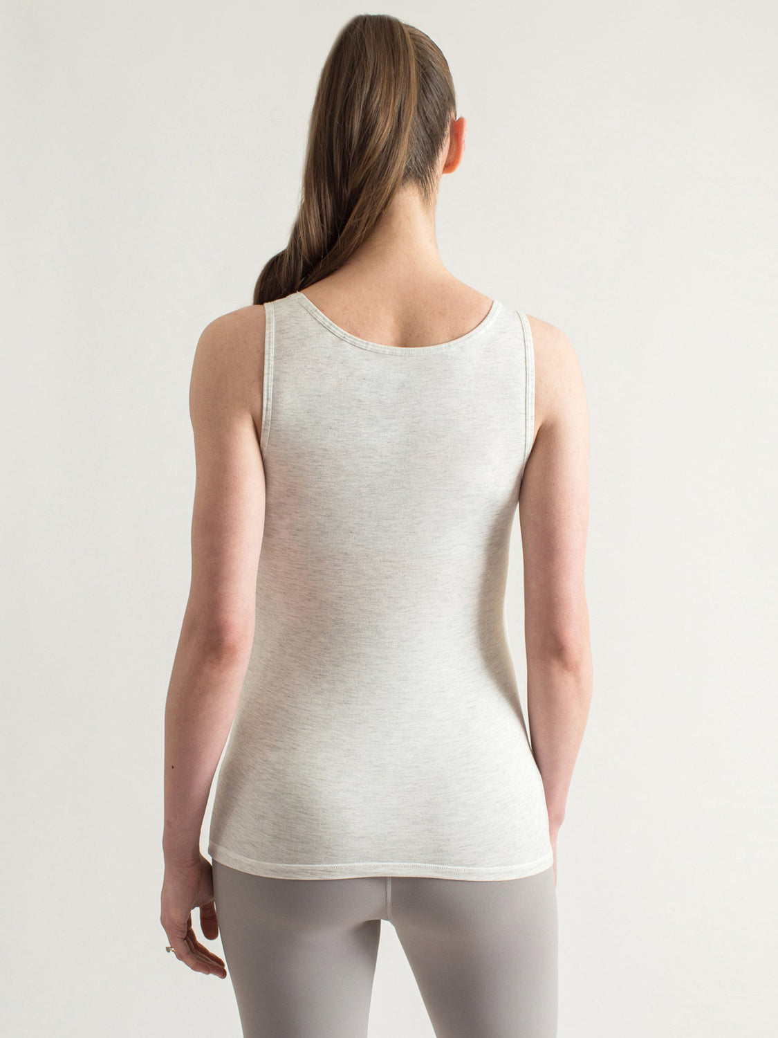 SOFT STRETCH MATERNITY TANK, LIGHT HEATHER GREY