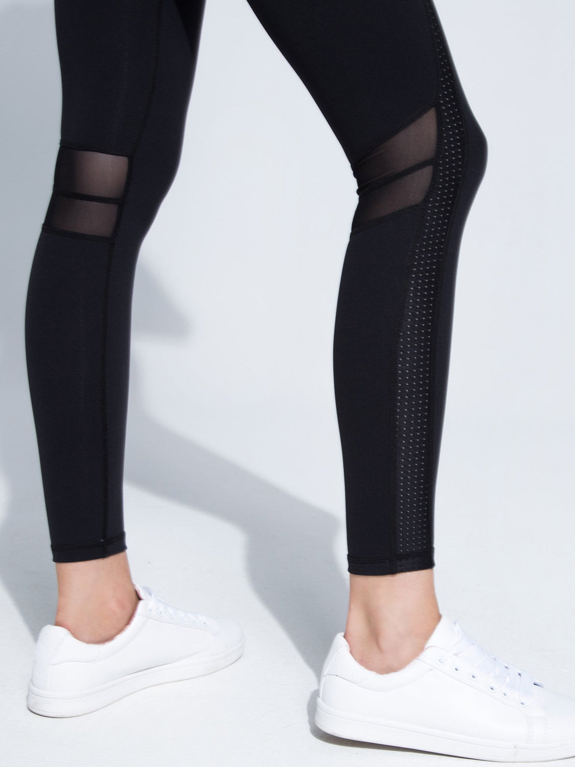 SUPER HIGH WAIST PANTS, BLACK/BLACK MESH