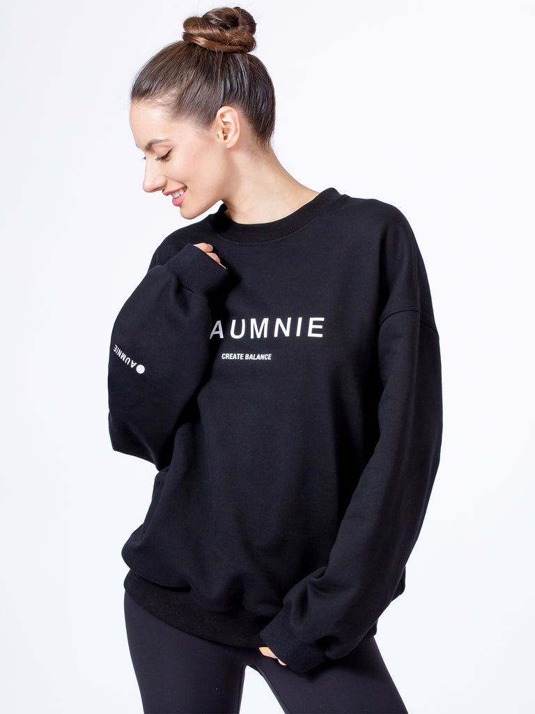 AUMNIE OVERSIZE SWEATSHIRT, BLACK