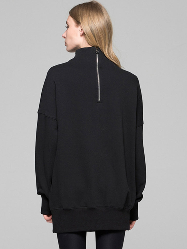 LONG SWEATSHIRT, BLACK