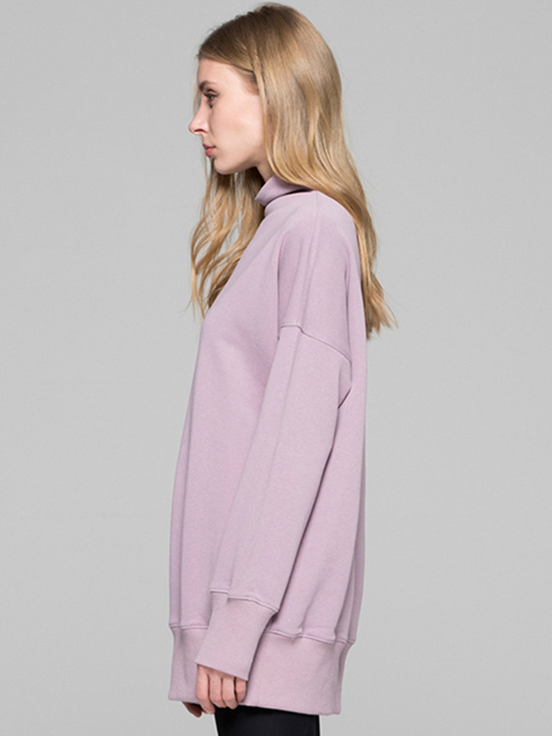 LONG SWEATSHIRT, PURPLE