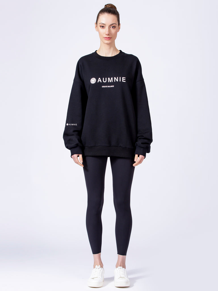 AUMNIE OVERSIZE SWEATSHIRT, BLACK