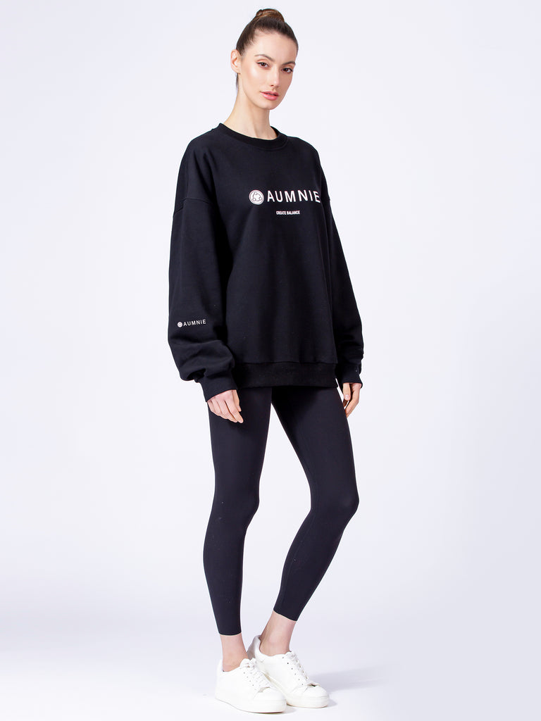 AUMNIE OVERSIZE SWEATSHIRT, BLACK