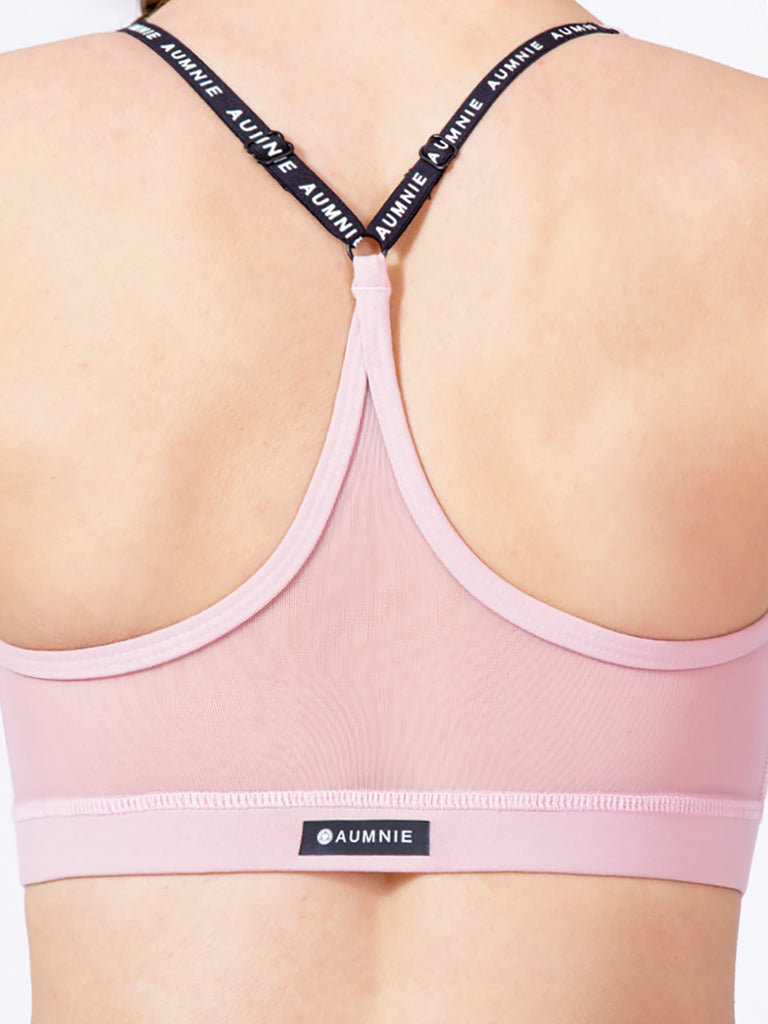 VERTICAL MESH BRA, BLUSH