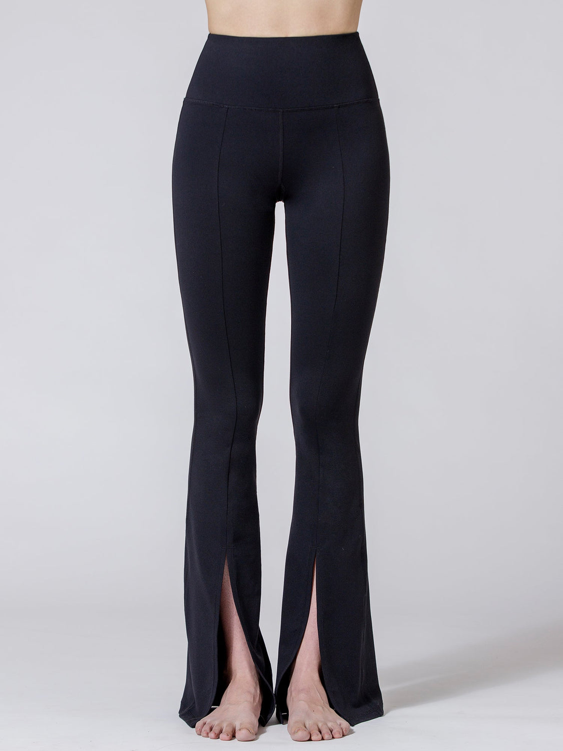 Split Stack Pants DIVINE FRONT SPLIT FLARE PANTS, BLACK – AUMNIE INTERNATIONAL
