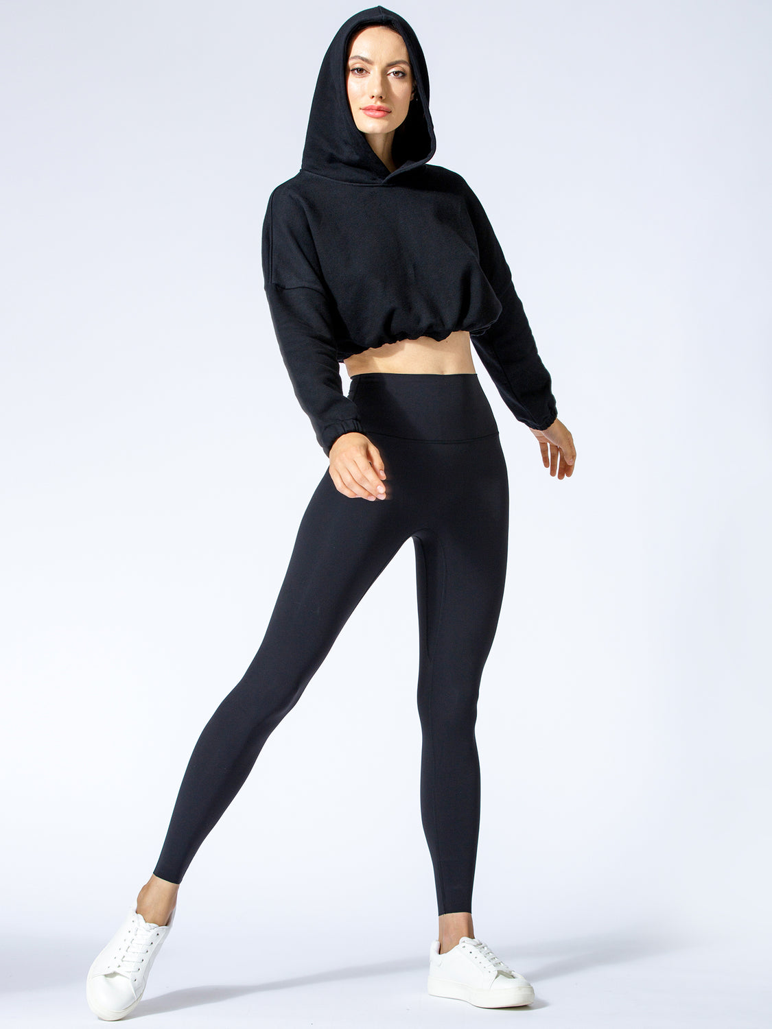 WINTER FLEECE HIGH WAIST LEGGINGS, BLACK