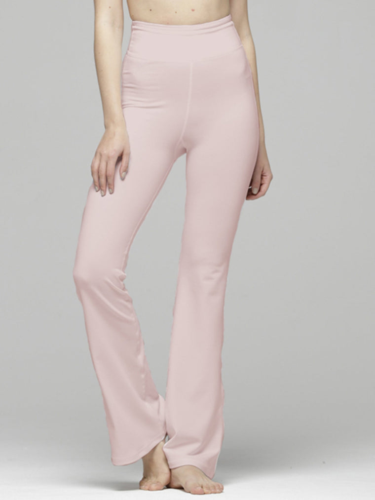 HIGH WAIST FLARE PANTS, BLUSH