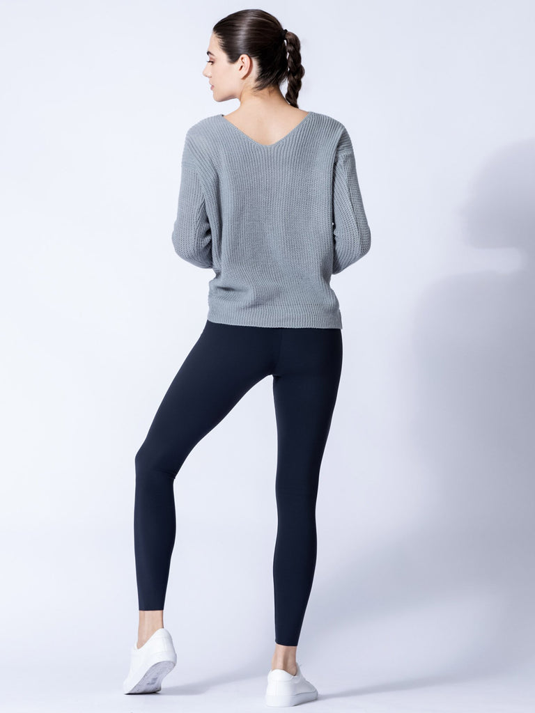 Aerie Just add leggings sweater with open tie back