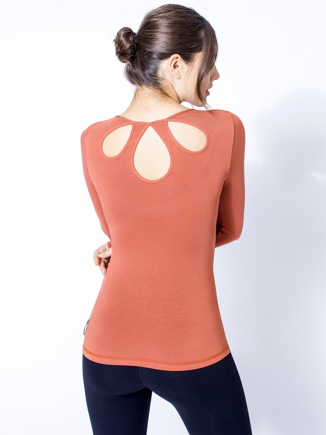 PETAL LONG SLEEVE TEE, CLAY