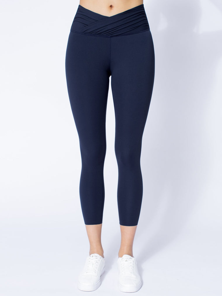 NUDE WRAP ANKLE CROPS, MIDNIGHT GREY